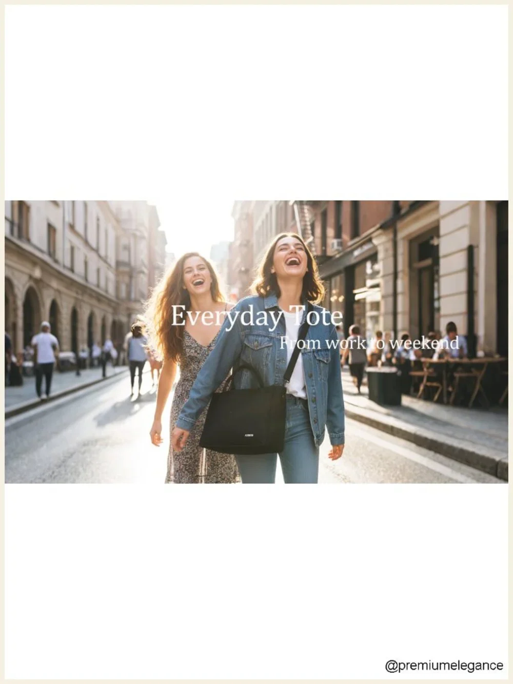 Canvas Tote Bag with Zipper, Large Laptop Compartment, Water Bottle Pocket for